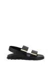 Tod's Women Sandal With Two Leather Straps In Black