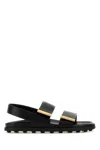 Tod's Leather Sandals In Black