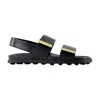 Tod's Women Sandal With Two Leather Straps In Black