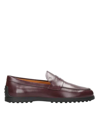 Tod's Sandals Bordeaux In Burgundy