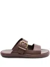 Tod's Brown Calf Leather Slippers In Brown Africa