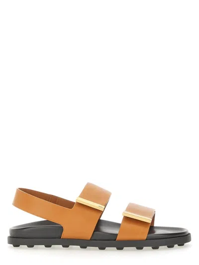 Tod's Tod`s  Sandals In Leather In Brown