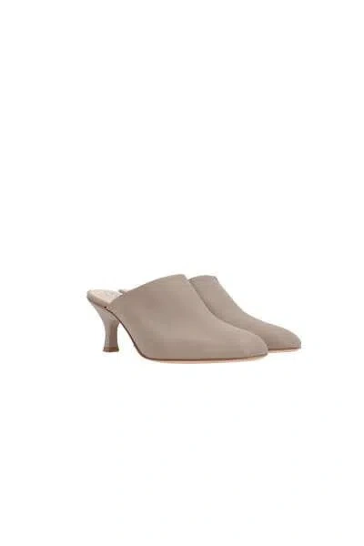Tod's 65 Leather Mules In Powder