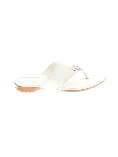 Pre-owned Tod's Sandals In White