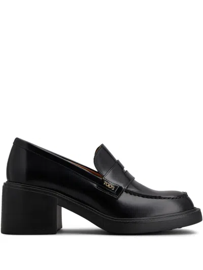 Tod's Scarpa Donna Sotto Cav.tomaia Pelle F.do Gomma In Black