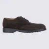 Tod's Brown Wingtip Derby Shoes With Intricate Brogue Detailing