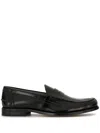 Tod's Semi-shiny Leather Penny Loafers In Black