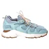 Tod's Sheared Lace-up Sneakers In Blue Leather In Blue