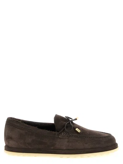 Tod's Shearling-lined Calfskin Loafer In Brown
