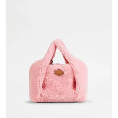 Tod's Shirt Shopping Bag In Sheepskin Mini In Multi
