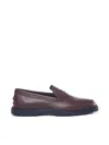 Tod's Flat Shoes In Burgundy