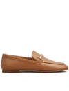 Tod's Brown Loafers With Logo Plaque In Leather Woman In Brown