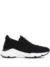 Tod's Comfortable Rubber And Fabric Sneakers In Black