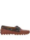 Tod's Leather Boat Bubble Grommet In Brown