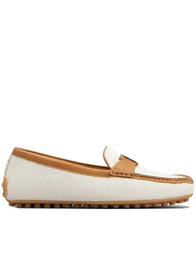 Tod's 10mm Canvas & Leather Loafers In Multicolor
