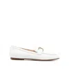 Tod's T Timeless Leather Loafer In White