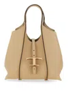Tod's T Timeless Tote Bag In Beige