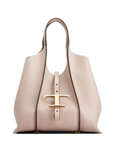 Tod's Shopping T Timeless Leather Mini Bags In Neutral