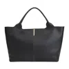 Tod's Black Leather Medium Tote Bag In Black
