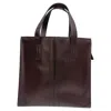 Tod's Slim Script Tote In Brown Leather In Burgundy
