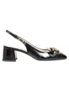 Tod's Slingback Shoes With Pointed Toe And Decorative Buckle In Black