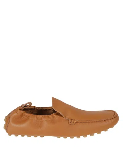 Tod's Slip-on Brown Calfskin Flat Shoes