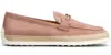 Tod's Suede Slipper Loafers With Double T Ring Accessory Shoes