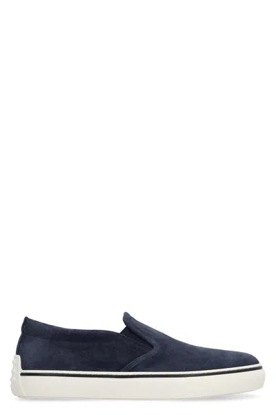 Tod's Slip-on Sneakers In Suede In Blue
