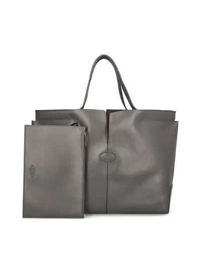 Tod's Medium Di Bag In Grey