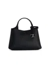 Tod's T Timeless Micro Leather Handbag In Black