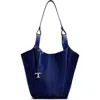 Tod's Small Api Genuine Calf Hair Bucket Bag In Biro/baltic