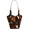 Tod's Small Api Suede Shoulder Bag In T.moro/marrone