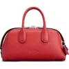 Tod's Small Darsena Leather Top Handle Bag In Savvy Red