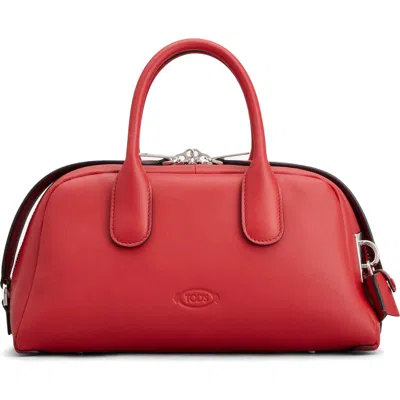 Tod's Small Darsena Leather Top Handle Bag In Red
