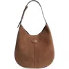 Tod's Small Di Leather Hobo Bag In Noce Ch/woody