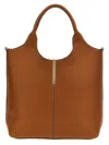Tod's Small Leather Tote Bag In Brown