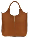 Tod's Small Leather Tote Bag In Brown