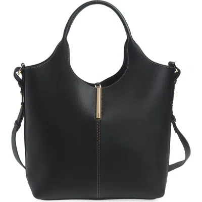 Tod's Tote Shopping Bag In Leather Small In Black
