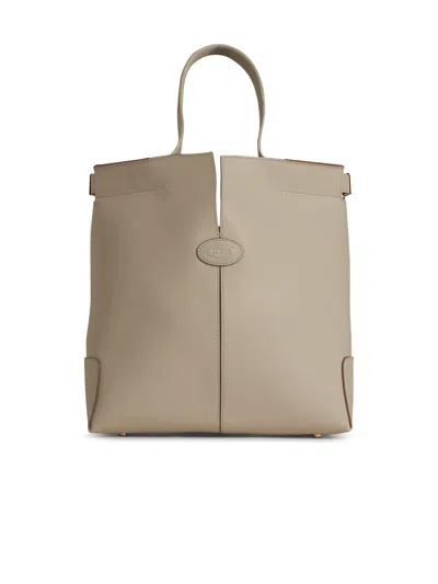 Tod's Small Ivory Leather Bag Women In Cream