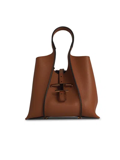 Tod's Small Lear Timeless Bag In Brown