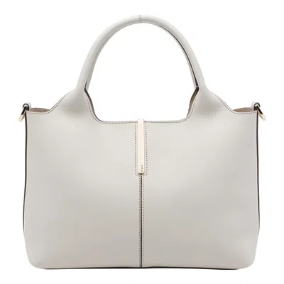 Tod's Adaptable Strap Leather Shopping Bag In Neutral