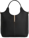 Tod's Black Shoulder Bag With Metal Bar With Logo In Leather Woman In Black