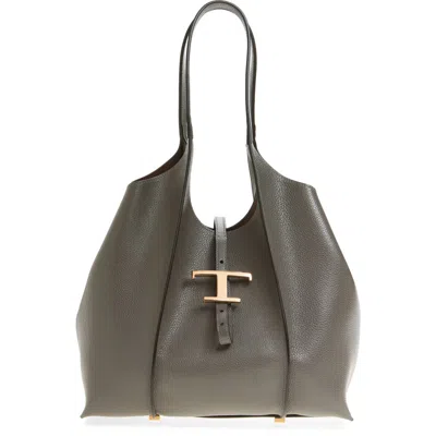 Tod's Small Logo Leather Shopper Tote