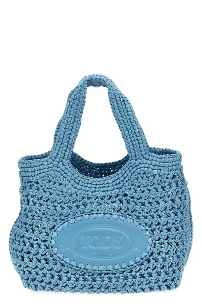 Tod's Small Raffia Shopping Bag