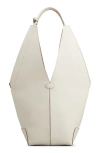 Tod's Small Sacca Leather Bucket Bag In Bianco Calce