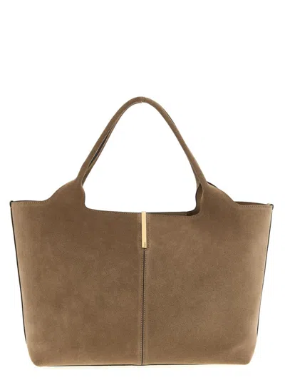 TOD'S TOD'S SMALL TO MEDIUM SUEDE SHOPPING BAG