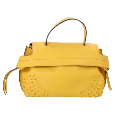 Tod's Small Wave Bag In Yellow Leather