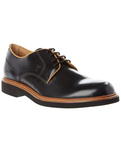 Tod's Smooth Leather Oxford In Black