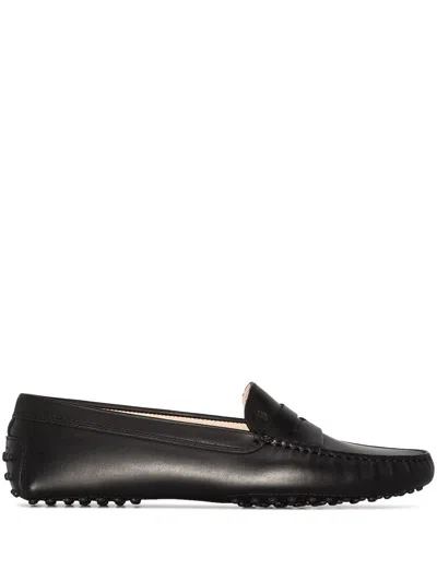 TOD'S TOD'S SMOOTH LEATHER RUBBER DRIVING SHOES