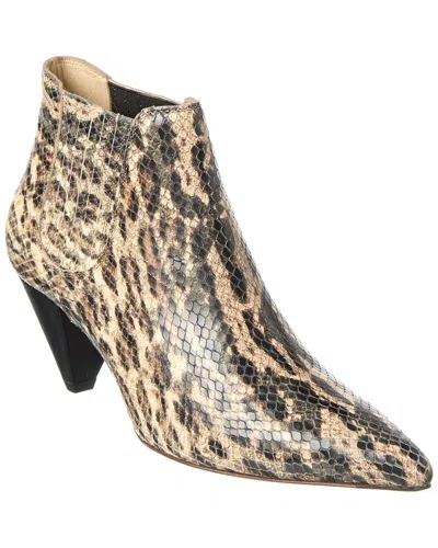 Tod's Snake-embossed Leather Boot In Beige